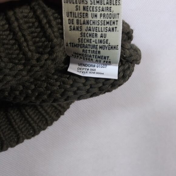Eddie Bauer Green Cable Knit Turtle Neck Sweater Vest Size Small - Picture 5 of 7